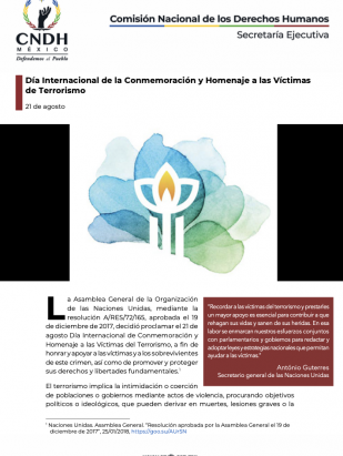 Día Internacional de la Conmemoración y Homenaje a las Víctimas de Terrorismo