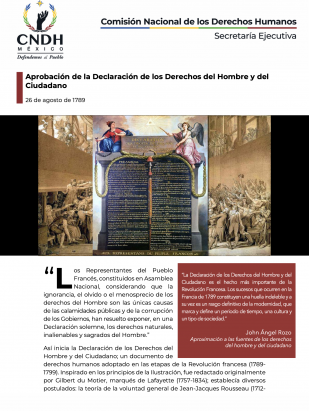 Aprobación de la Declaración de los Derechos del Hombre y del Ciudadano