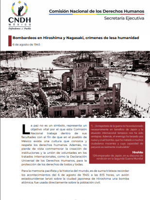 Bombardeos en Hiroshima y Nagasaki, crímenes de lesa humanidad