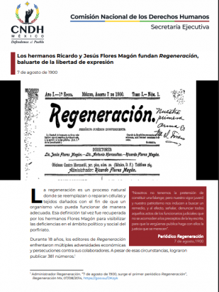 Los hermanos Ricardo y Jesús Flores Magón fundan Regeneración,  baluarte de la libertad de expresión
