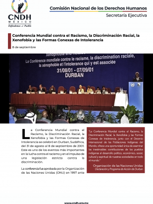 Conferencia Mundial contra el Racismo, la Discriminación Racial, la Xenofobia y las Formas Conexas de Intolerancia