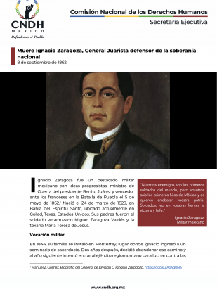 Muere Ignacio Zaragoza, General Juarista defensor de la soberanía nacional