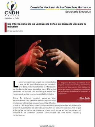Día Internacional de las Lenguas de Señas: en busca de vías para la inclusión