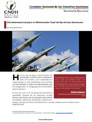 Día Internacional para la Eliminación Total de las Armas Nucleares