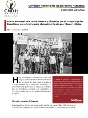 Asalto al cuartel de Ciudad Madera, Chihuahua por el Grupo Popular Guerrillero. Un referente para el movimiento de guerrillas en México