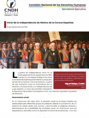 Inicio de la Independencia de México de la Corona Española