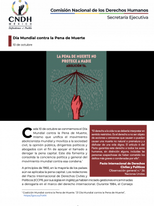 Día Mundial contra la Pena de Muerte