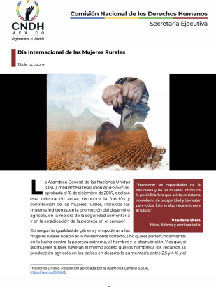 Día Internacional de las Mujeres Rurales