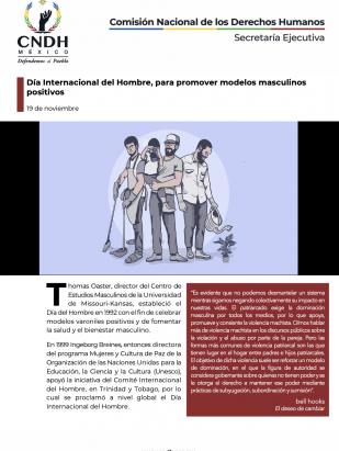 Día Internacional del Hombre, para promover modelos masculinos positivos