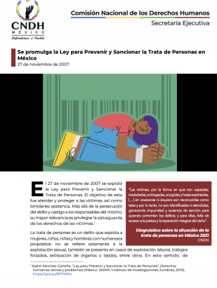 Se promulga la Ley para Prevenir y Sancionar la Trata de Personas en México