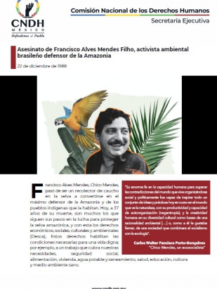 Asesinato de Francisco Alves Mendes Filho, activista ambiental brasileño defensor de la Amazonia