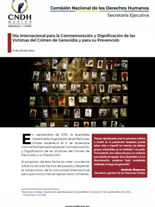 Día Internacional para la Conmemoración y Dignificación de las Víctimas del Crimen de Genocidio y para su Prevención