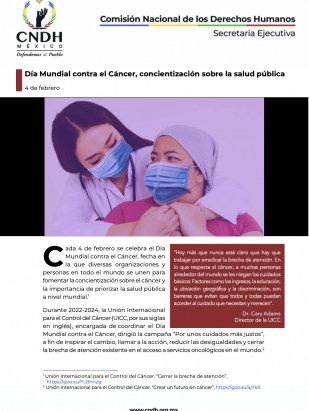 Día Mundial contra el Cáncer, concientización sobre la salud pública