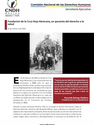 Fundación de la Cruz Roja Mexicana, en garantía del derecho a la salud