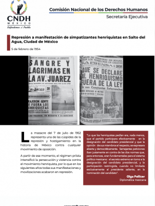 Represión a manifestación de simpatizantes henriquistas en Salto del Agua, Ciudad de México