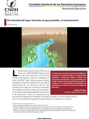 Día Mundial del Agua: derecho al agua potable y al saneamiento 