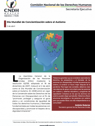 Día Mundial de Concientización sobre el Autismo