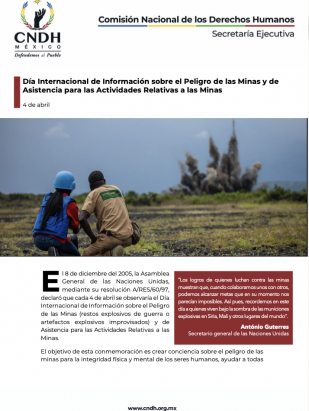 Día Internacional de Información sobre el Peligro de las Minas y de Asistencia para las Actividades Relativas a las Minas