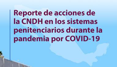 Reporte de acciones de la CNDH en los sistemas penitenciarios durante la pandemia por COVID-19