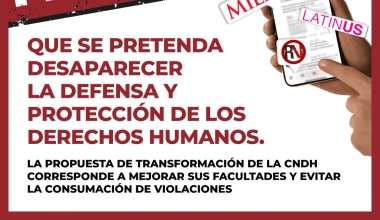 Falso que se pretenda desaparecer la defensa de los derechos humanos