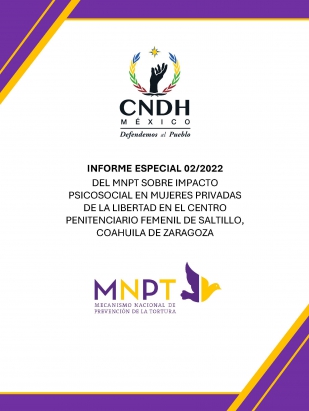 Informe Especial 02/2022 del MNPT sobre impacto psicosocial en mujeres privadas de la libertad en el Centro Penitenciario Femenil de Saltillo, Coahuila de Zaragoza